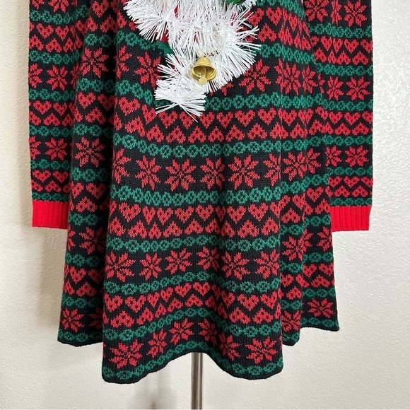 Born Famous Santa Crewneck Long Sleeves Sweater Dress, Sz Large - Picture 5 of 14